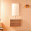 Meuble-lavabo mural simple et flottant 30 po avec lavabo en céramique