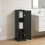 Armoire de rangement d'angle étroite avec distributeur de papier hygiénique, idéale pour les petits espaces et l'esthétique champêtre moderne-678426933