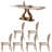 Light luxury simple rectangular dining table