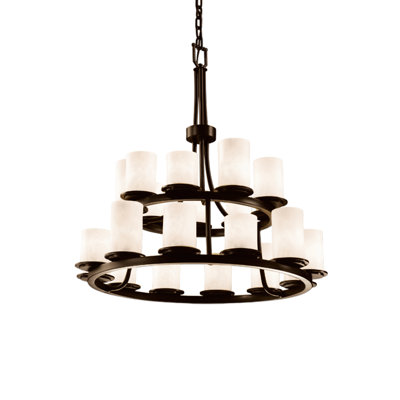 Donatello 21 - Light Dimmable Wagon Wheel Chandelier
