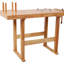 Établi 40 po en bois avec capacité de charge de 330 lb, surface de travail polyvalente, bois d'hévéa, pour atelier extérieur, utilisation fonctionnelle