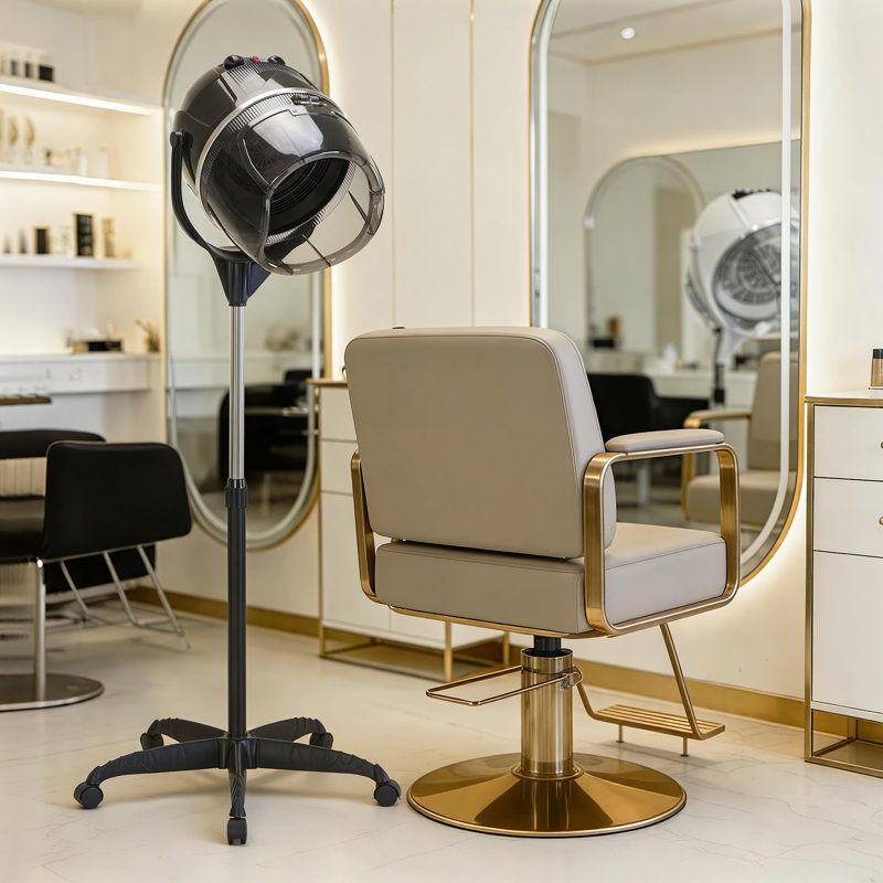 Séchoir à cheveux sur pied avec hauteur réglable 1300W, Noir