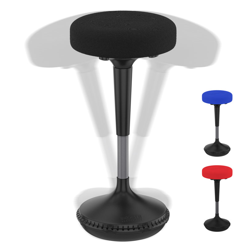 Gans Adjustable Height Ergonomic Active Stool, Black