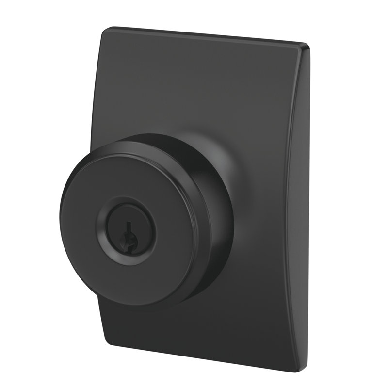 Bowery Keyed (Entry) Door Knob, Matte Black