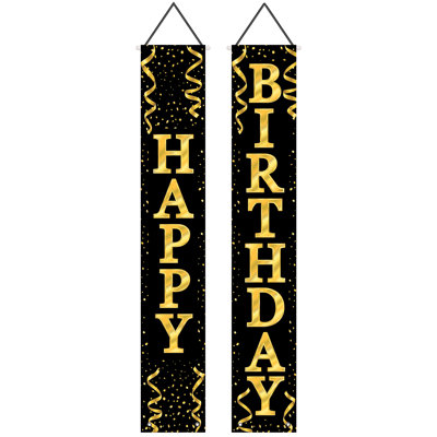 Ensemble de panneaux de porte en tissu Happy Birthday