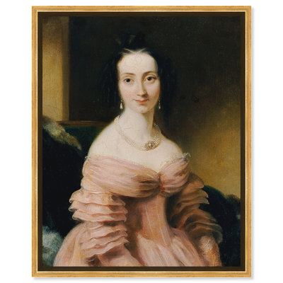 Dame en bourgogne, toile rétro, portrait classique par Art Remedy