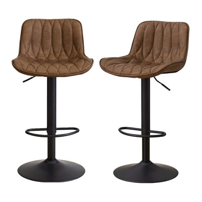 Swivel 24"-33" Adjustable Height Bar Stools with Back for Kitchen Island