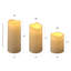 Set of 5 Waterproof LED Pillars, 3X4,4,5,5,6 Inch, White