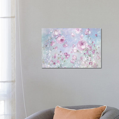 Blooming Roses 1 Piece Wrapped Canvas Painting