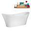 Baignoire autoportante 67 "avec drain interne Streamline-101698033
