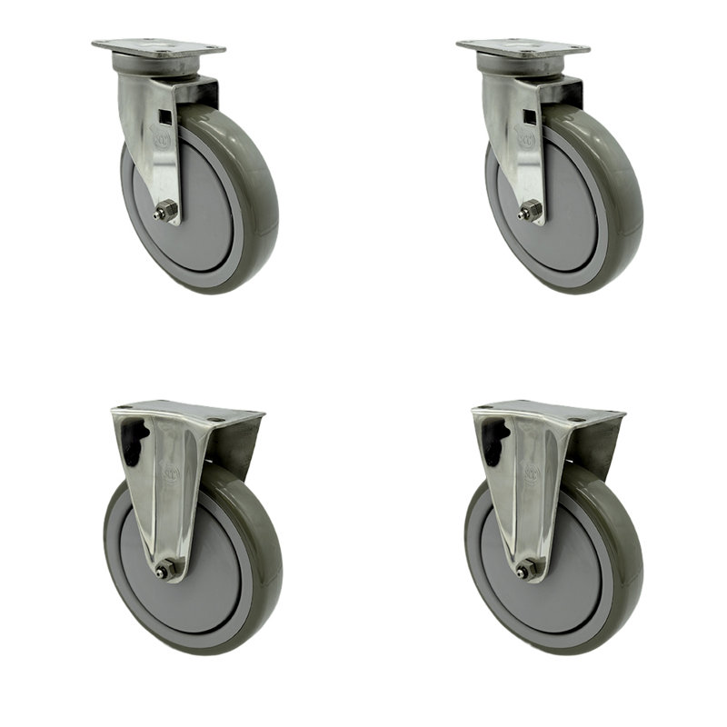 4 Piece Polyurethane Caster Set