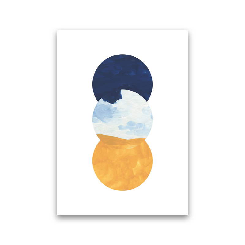 Horizon Abstract Circles by Pixy Paper - Print, 84cm H x 59.4cm W x 1cm D, Unframed