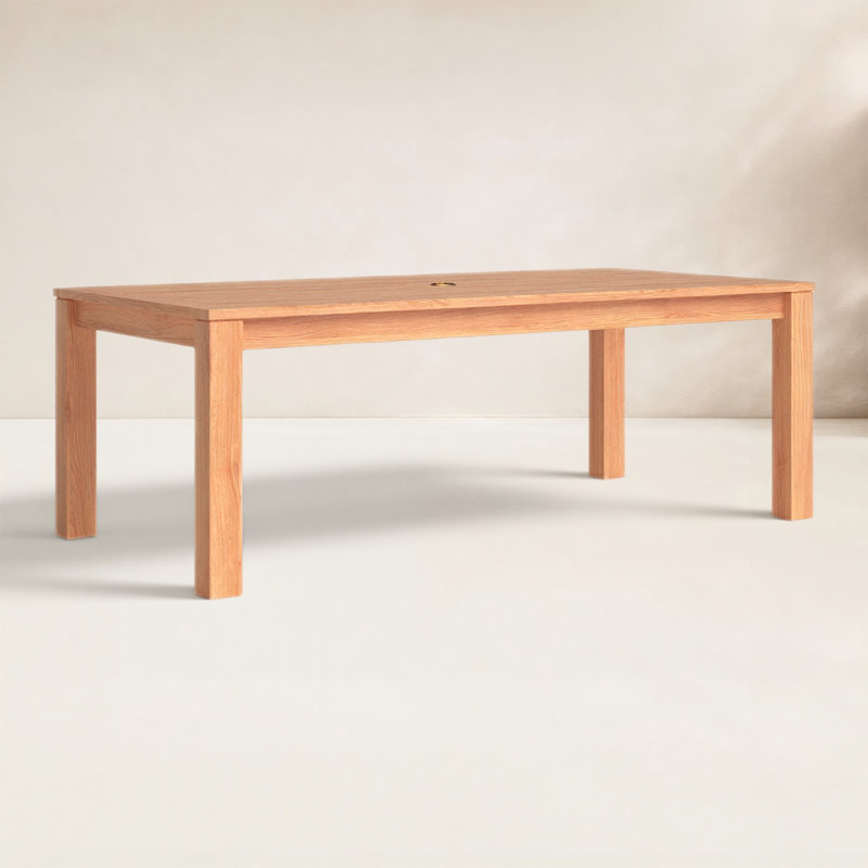 Classic Outdoor Teak Dining Table, 87" L x 30" H x 39" D