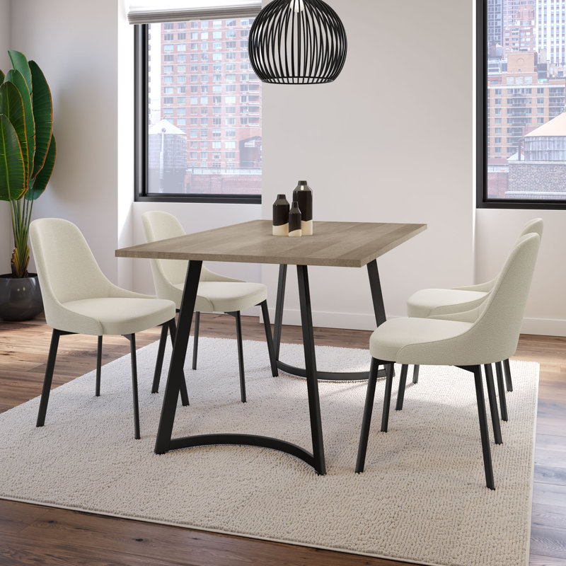 Chaise parsons Korde, Noir, Crème