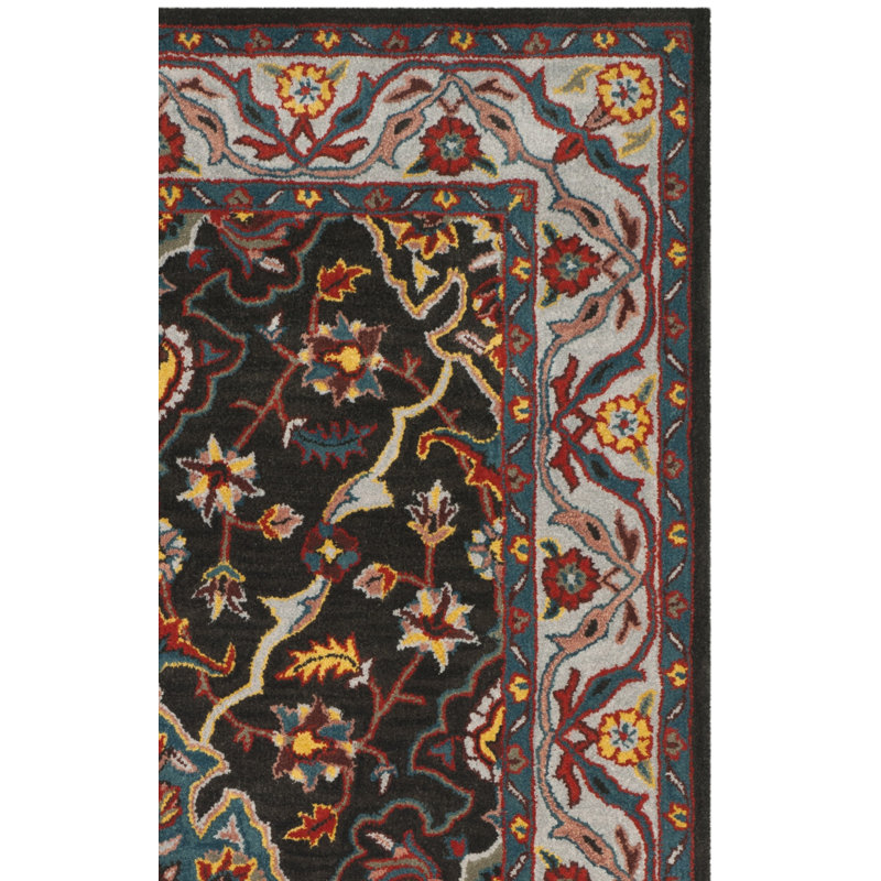 Tapis oriental en laine touffeté à la main Wahcheechee, Rectangle 2 pi x 3 pi