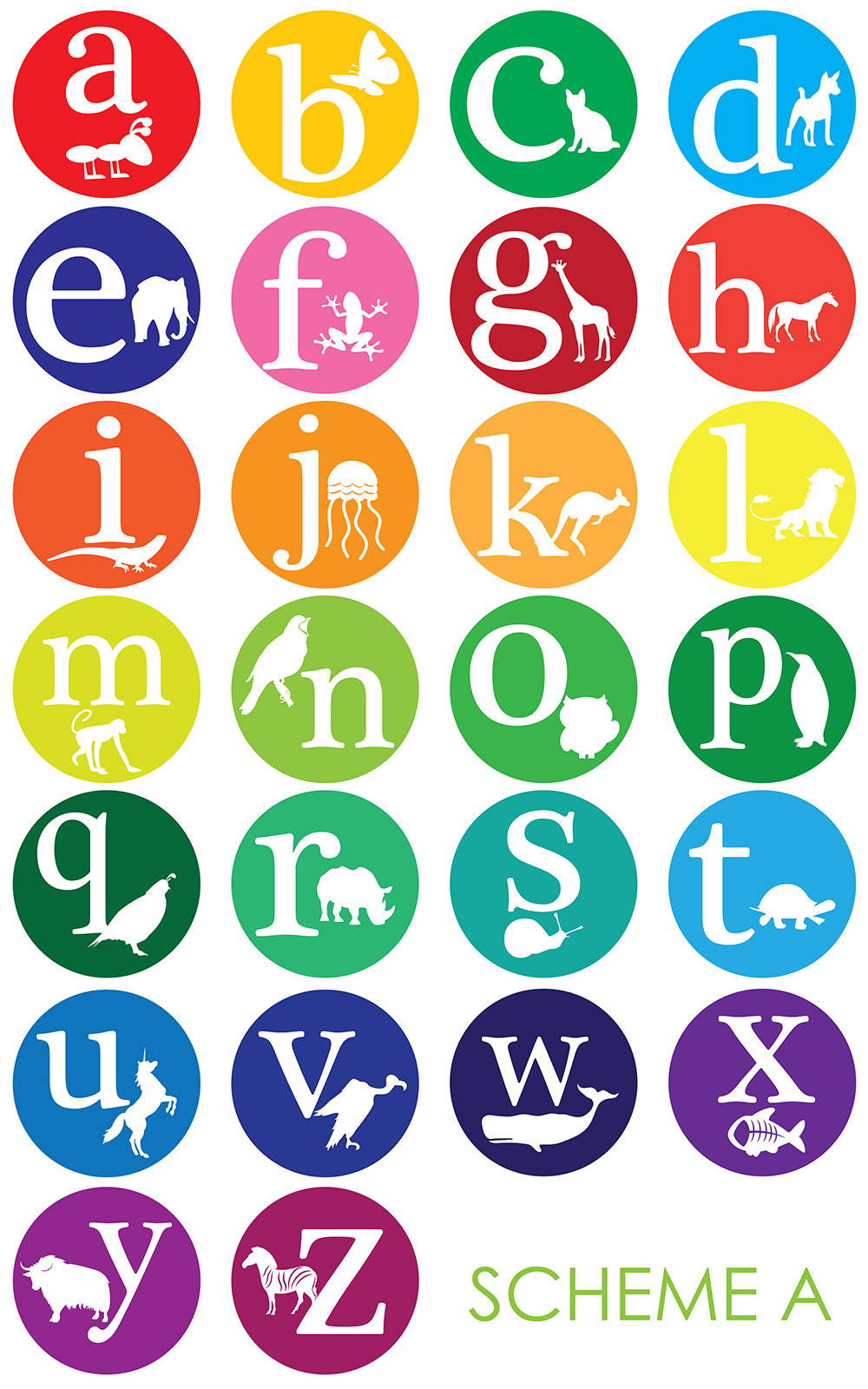 Wall Decal Source ABCs, Animal Alphabet and Letters for Nursery Wall ...