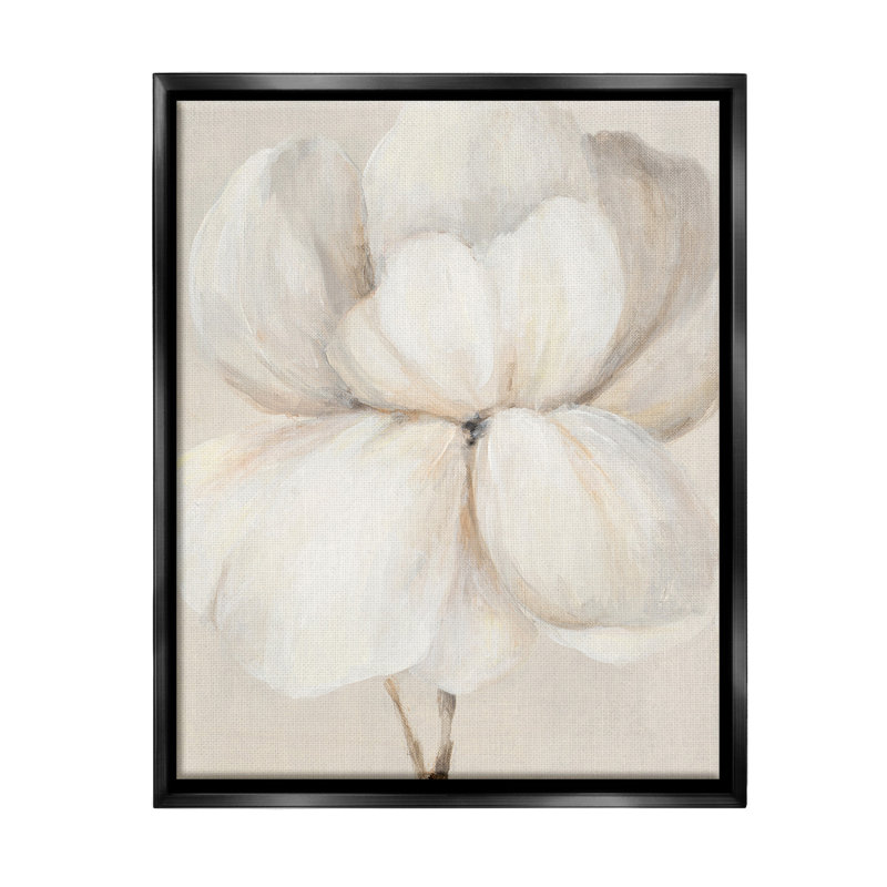 «White Flower Blossom Floater Frame» par Patricia Pinto sur, H 21 po x l 17 po, Cadre flottant noir de jais