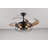 48-Inch Modern Black Ceiling Fan With Light And Remote Control (Bulb Not Included)