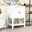 Meuble-lavabo de 24 po avec lavabo en céramique et tablette ouverte-478927486