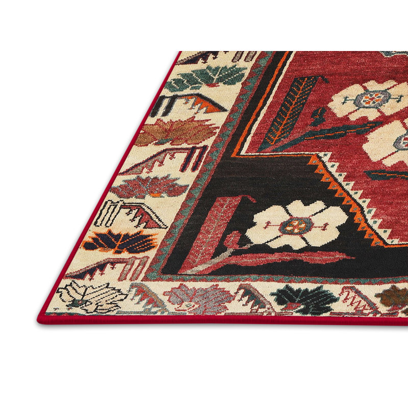Tapis oriental beige / rouge, Rectangle 5 pi x 7 pi