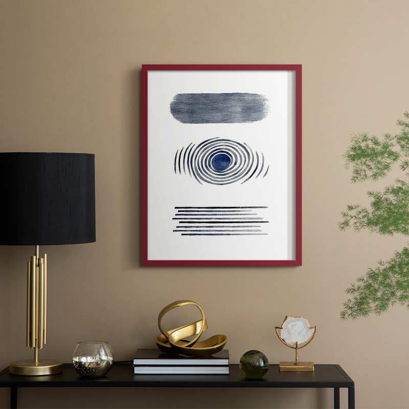 Abstract CCCLXXI Framed Print - Ready To Hang, 29" H x 23" W, Red