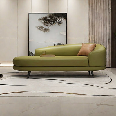 Metal Leg Indoor Chaise Lounge - Spacious Comfort by ComfySofa.s