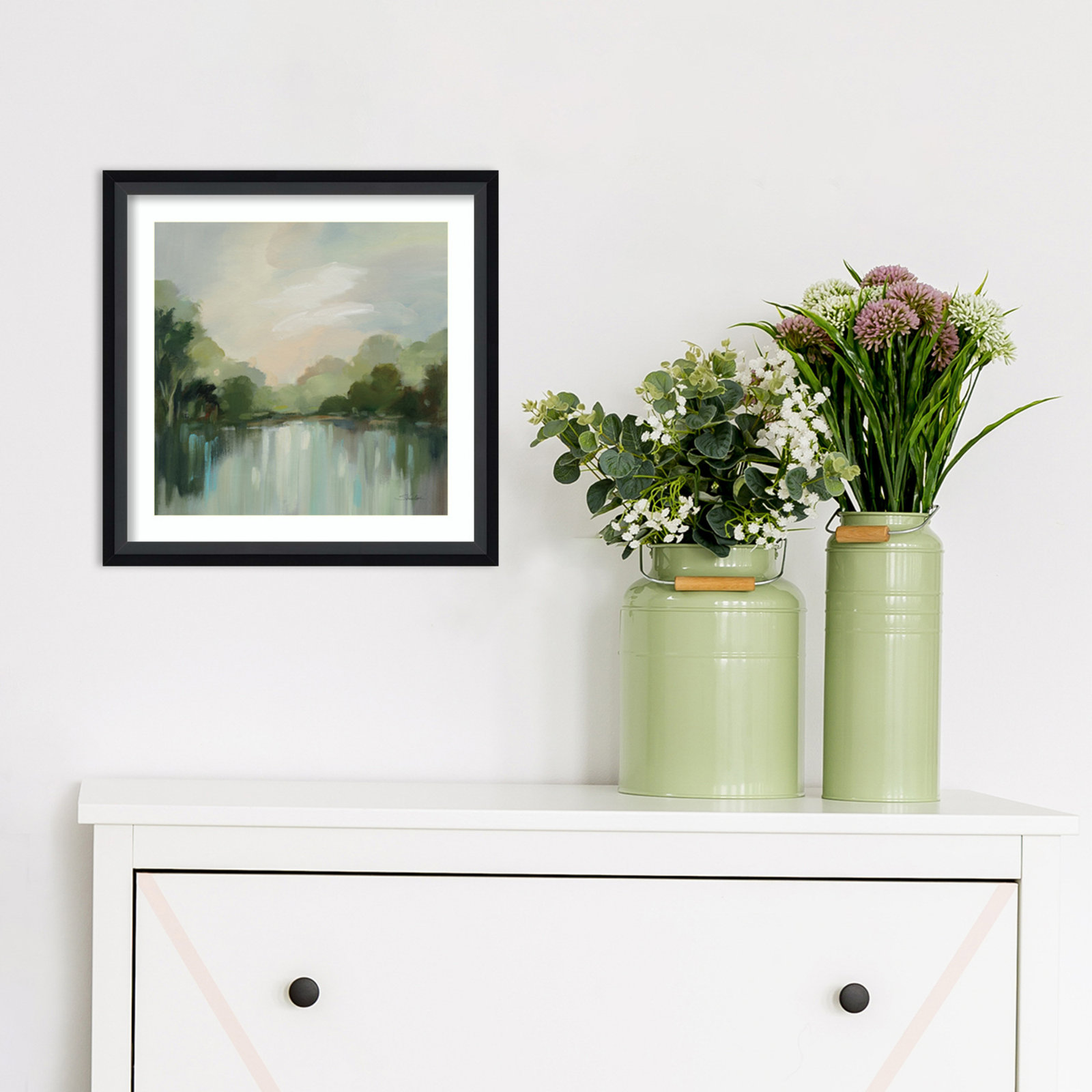 Cool Spring Day Print, 13" H x 13" W, Black