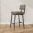 Modern 26" Counter Height Bar Stools with Backrest, Faux Leather Upholstery, Sturdy Metal Legs-752483416