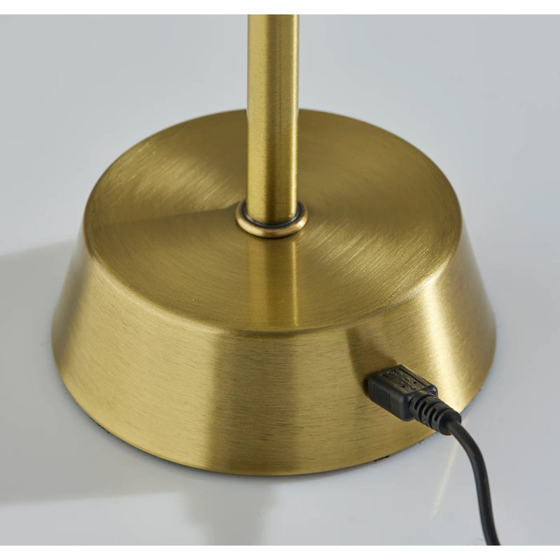 Lampe de table DEL sans fil à intensité variable Nalanni, Laiton antique