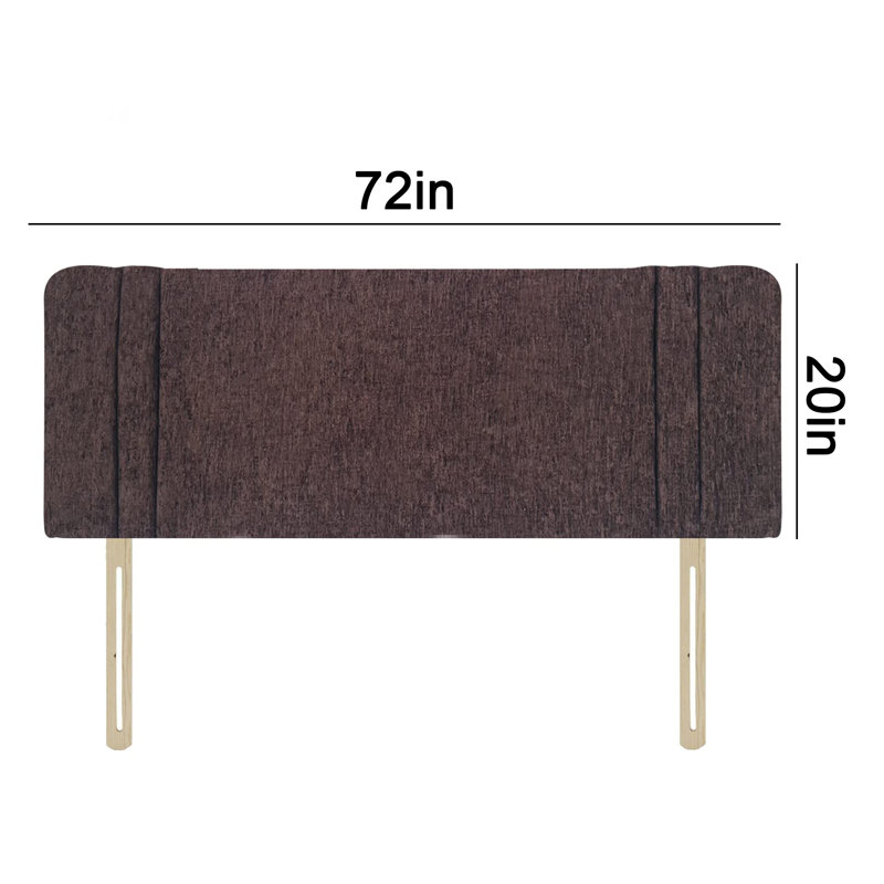 Cail King Upholstered Headboard, Chocolate