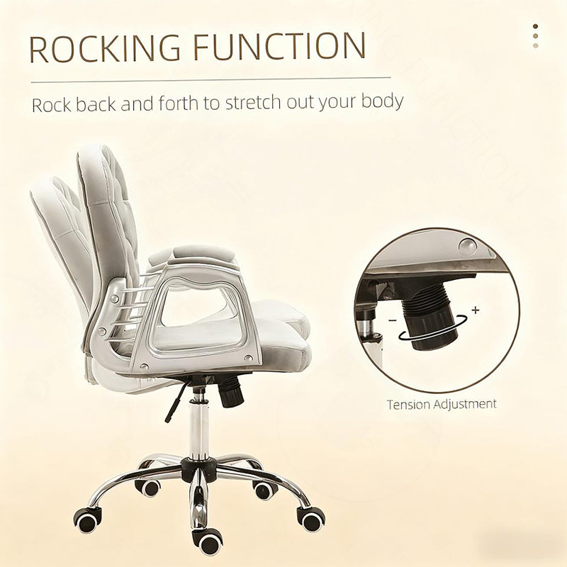 Chaise de bureau capitonnée de luxe pour un choix élégant pour la maison et le bureau, confort moelleux