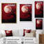Red Moon Ruby Radiance - impressions sur toile de lune-97055096-97055097