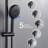5-Setting Handheld Shower System With Dual Head - Matte Black Wall Mounted 1.8 Gpm Adjustable Spray Pattern Resists Corrosion Diverter Valve Included & Discoloration Slide Bar
