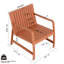 Brun abricot, 2 chaises de patio, table basse, Pp de haute qualité, fêtes de jardin, rassemblements intérieurs, 10 assemblages, petits espaces-173801587-173801586