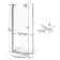 Armon 23.63'' - 25.13'' W x 66'' H Pivot Frameless Shower Door with Pattern Glass