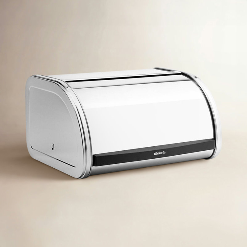 Brabantia Medium Roll Top Bread Box, Brilliant Steel