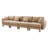 Coffee Color 4 Boucle Fabric Couch With Distinctive Shell-Shaped And Cylindrical Legs, Modern Design For Living Room, Bedroom, Office Or Lounge Area, Construction Wooden Frame, Comfort Soft-1803569007