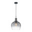 Luminaire suspendu en forme de cloche en verre fumé 1 lumière moderne
