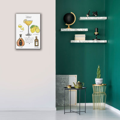 «Classic Cocktail-Sidecar» par Naomi McCavitt, art mural sur toile