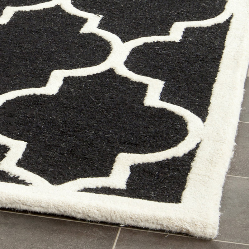 Cannen Cambridge Hand Tufted Wool Geometric Rug, Rectangle 9' x 12'