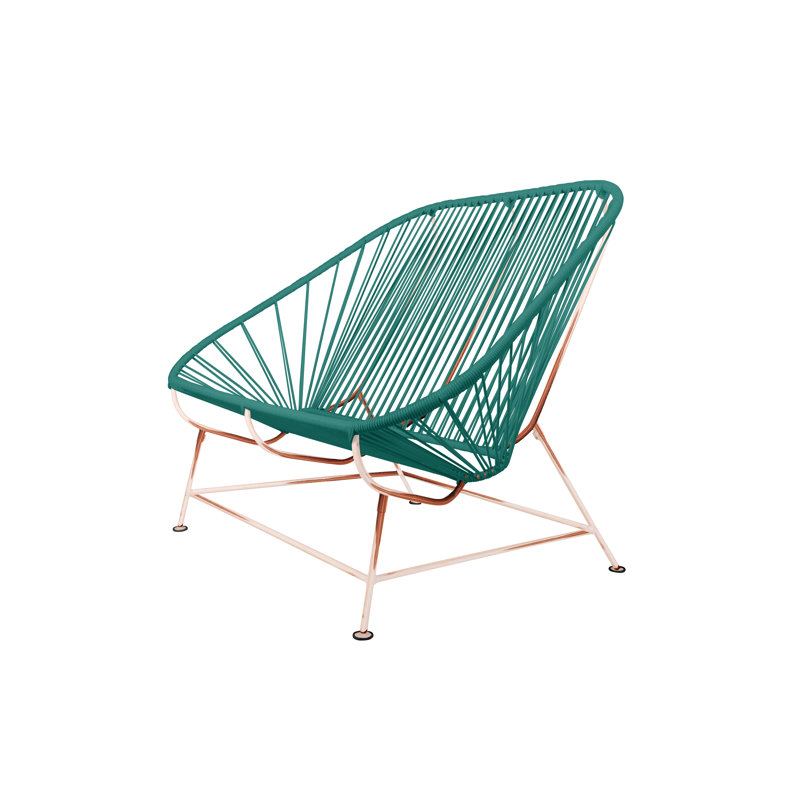 InLove Indoor/Outdoor Handmade Loveseat, Turquoise/Copper