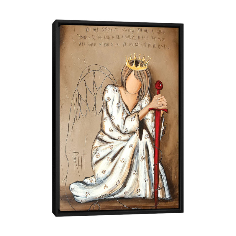 «You Are Strong and Beautiful» par Rut Art Creations - impression, Pas de tapis, Toile avec cadre noir