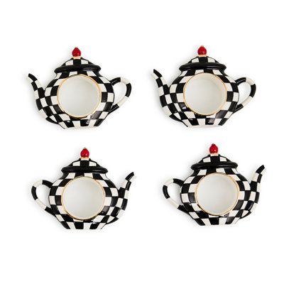 Courtly Check Teapot Napkin Rings