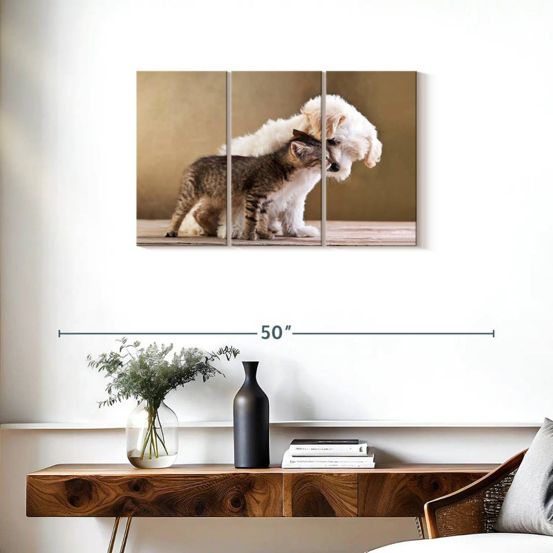 Brampt Sweet Cat And Dog, 20" H x 33" W
