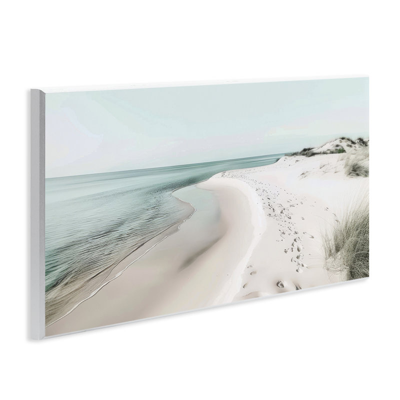 Plaque murale abstraite plage aquatique, design par Lazar Studio
