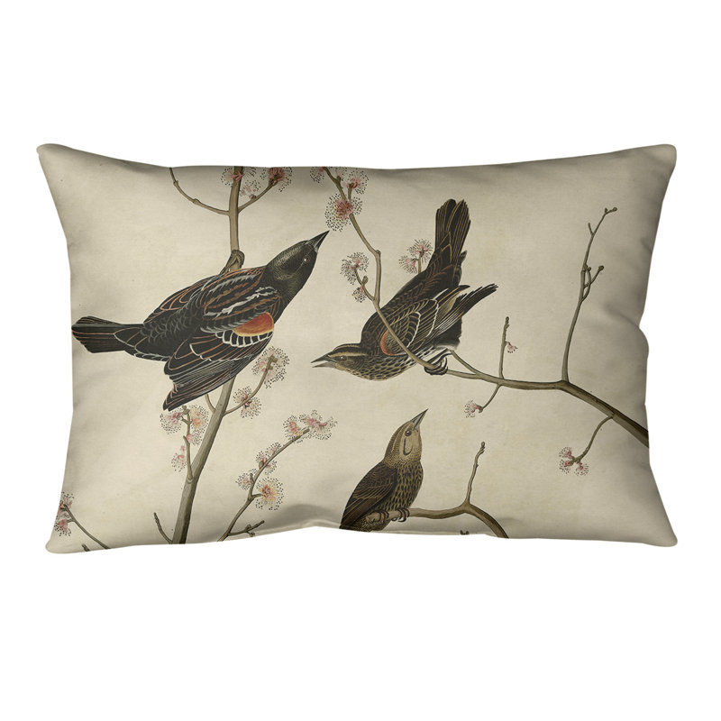 Coussin lombaire à oreilles starling, Brun clair, Polyester sergé