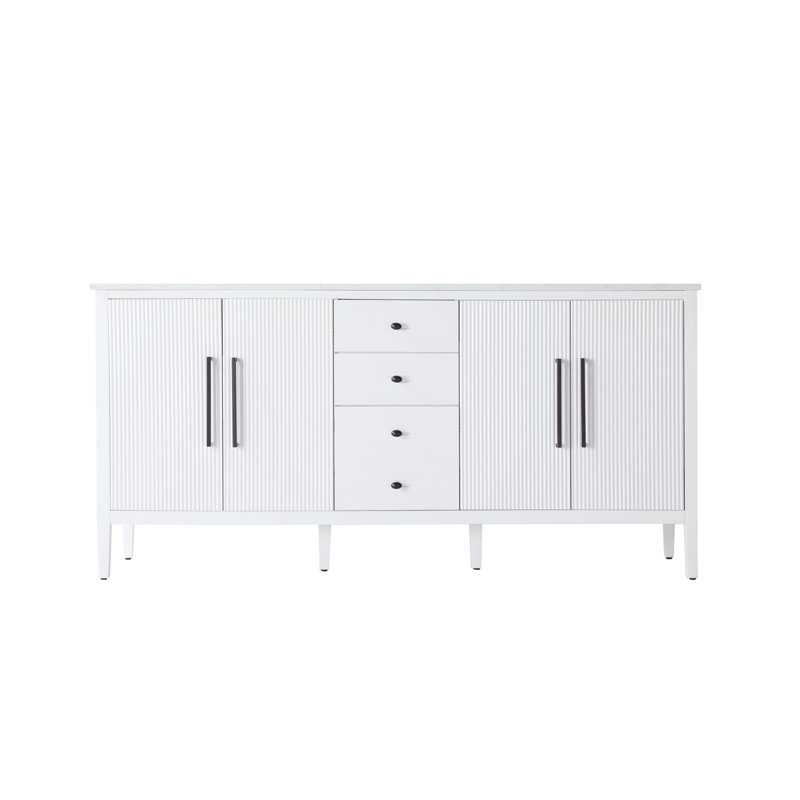 Meuble-lavabo double 72 po, Blanc