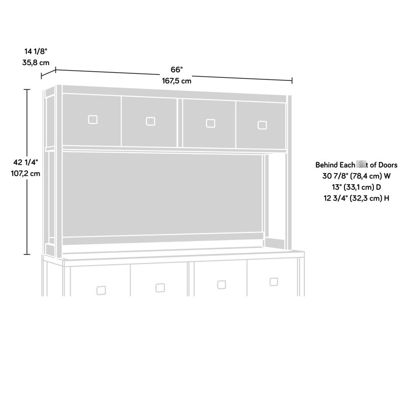 Brun pour le bureau, la salle à manger et la maison - Finition en bois rustique, rangement dissimulé, présentoir facile à assembler avec cuisine idéale