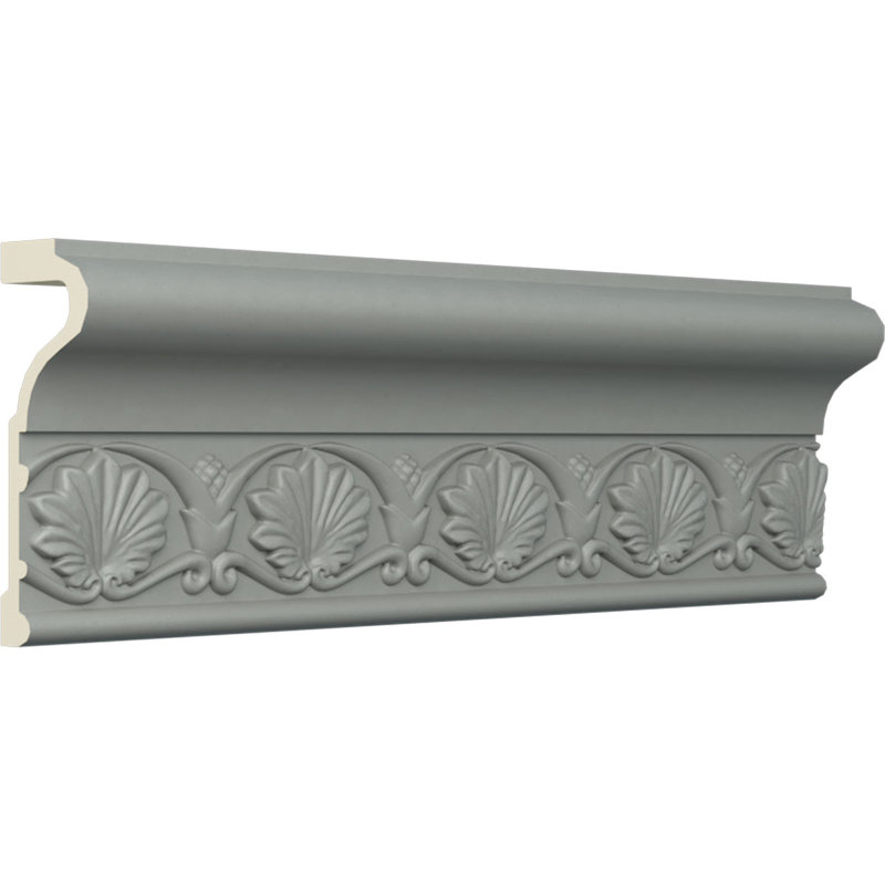 Emily Gray Polyurethane Decorative Chair Rail Moulding 8-Pack