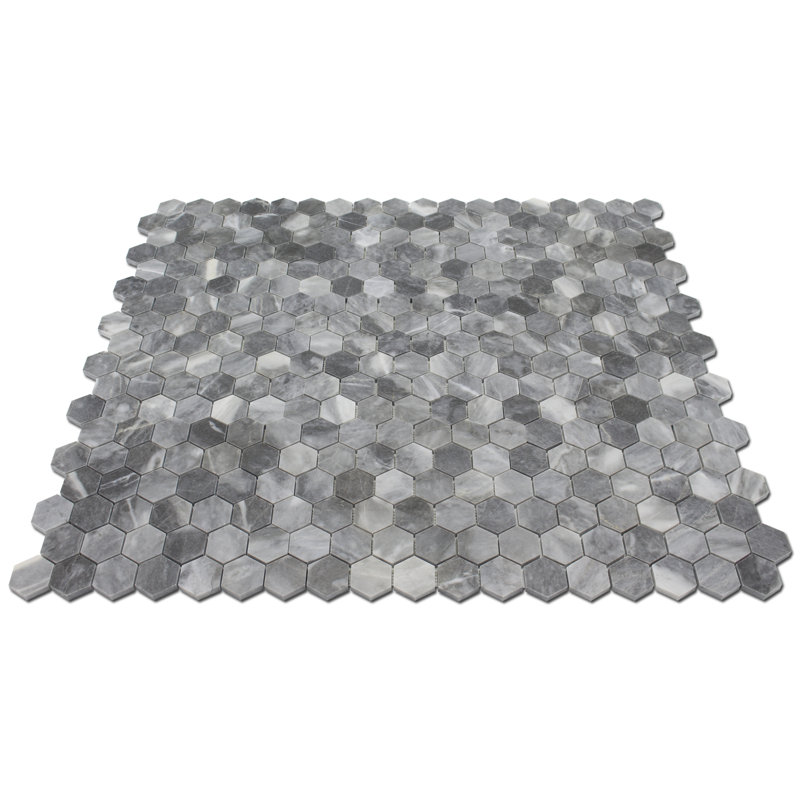 2" HONEYCOMB POLISHED MOSAICS, Bardiglio